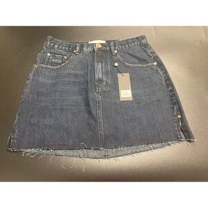 One Teaspoon NWT High Waisted 2020 Mini Denim Skirt Fox Black Size 28‎ MSRP $120